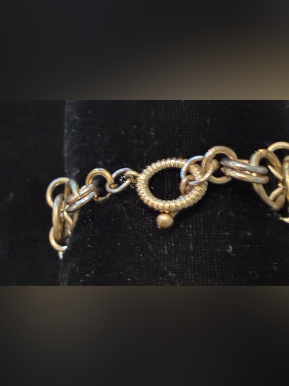 Inspirational "Just Breathe" Silver Tone (in some light gold) Bracelet @size 6 - Picture 5 of 10